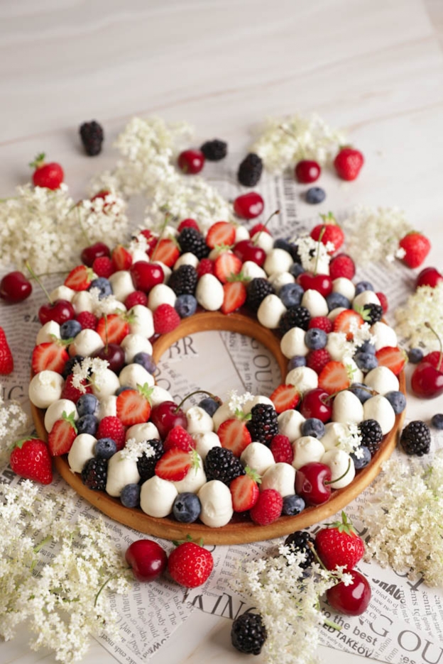 Elderflower and Red Berry Tart