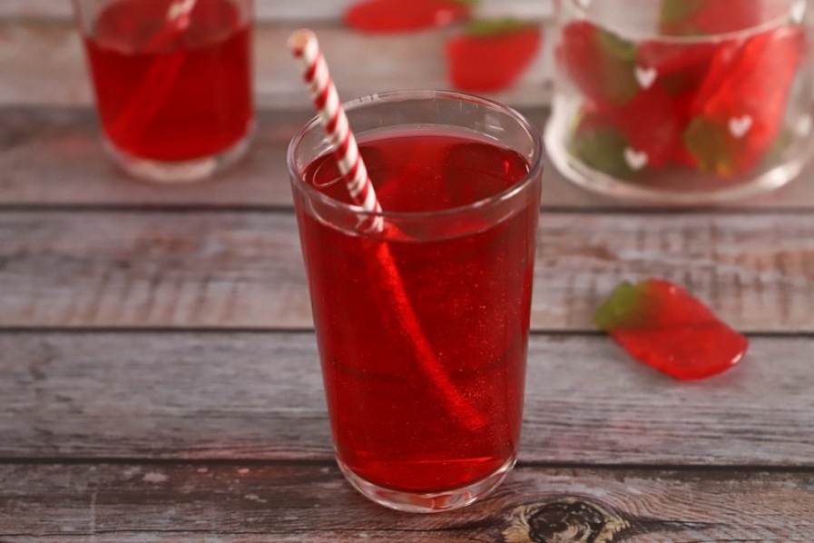 Red Glittery Drink