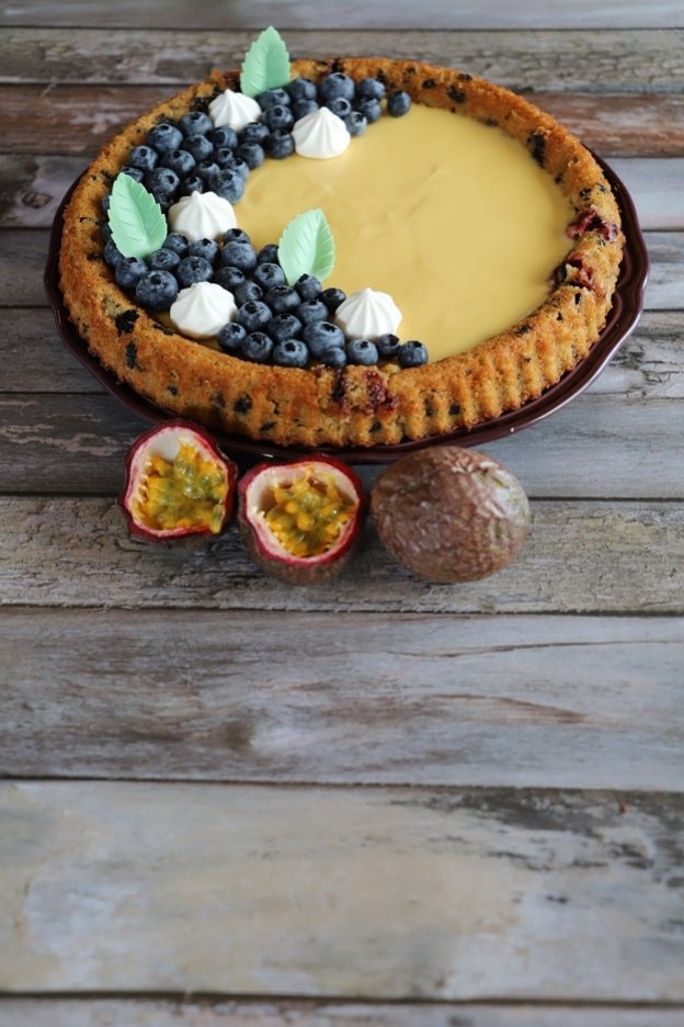 Blueberry Passion Fruit Tart