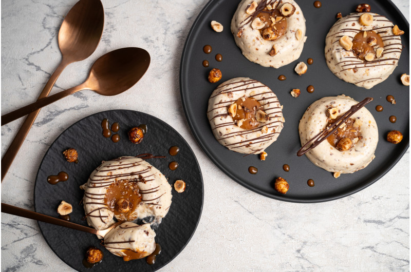 Hazelnut Caramel Parfait – the summer dessert from the freezer