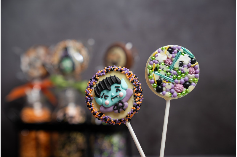 Halloween-Lollipops aus Schokolade